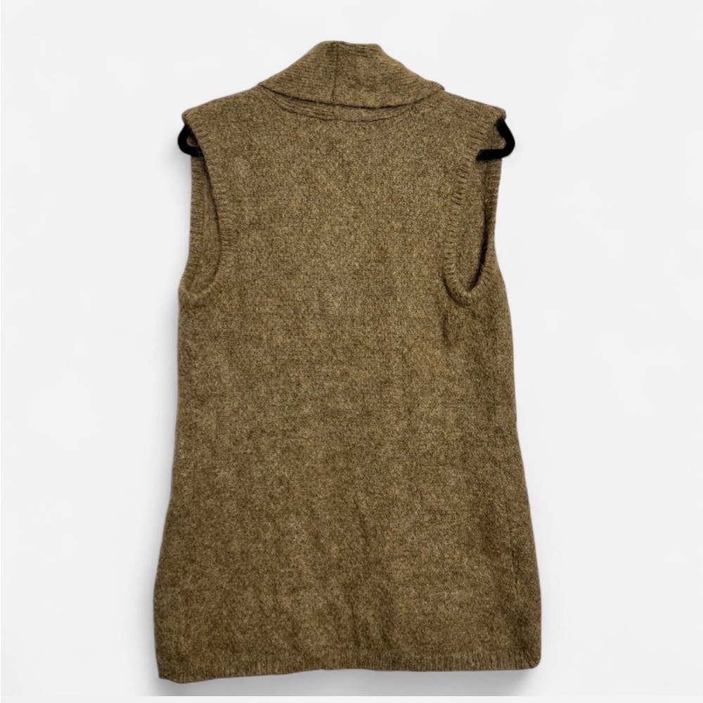 Ralph Lauren Brown Lambswool Sweater Vest Cardigan Large Dark Academia Old Money - Picture 2 of 8